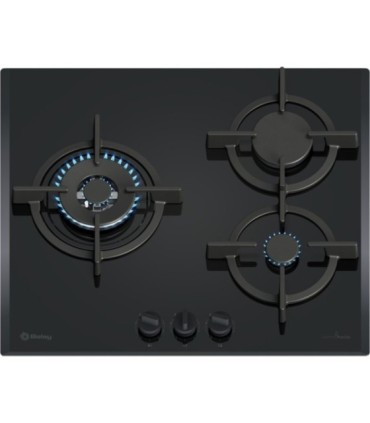Balay 3ETG663RB Placa de gas butano, 60 cm, Cristal templado, Negro