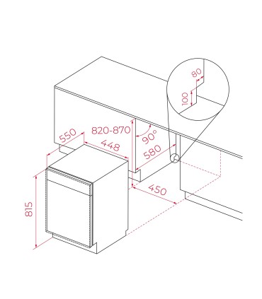 Teka DFI 74860 Lavavajillas integrable 45 cm para 10 cubiertos con 8 programas de lavado, Serie Maestro