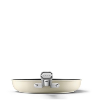 Smeg FPF2802CRM Sartén antiadherente, 28 cm, Color crema