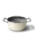 Smeg CSF2412CRM Olla antiadherente, 24 cm, Color crema