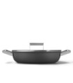 Smeg DPF2812BLM Cacerola antiadherente, 28 cm, Color negro