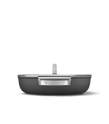 Smeg DPF2812BLM Cacerola antiadherente, 28 cm, Color negro