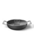 Smeg DPF2812BLM Cacerola antiadherente, 28 cm, Color negro