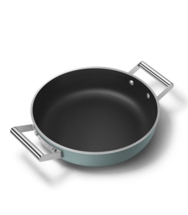 Smeg DPF2812CRM Cacerola antiadherente, 28 cm, Color crema