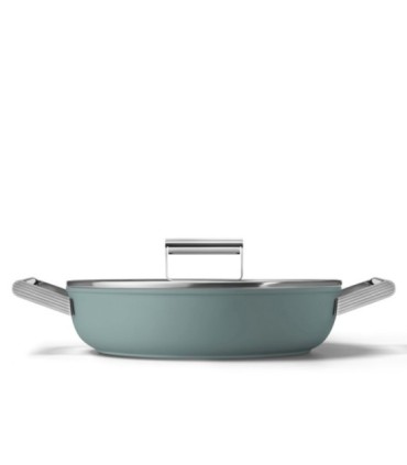 Smeg DPF2812EGM Cacerola antiadherente, 28 cm, Color verde