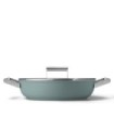 Smeg DPF2812EGM Cacerola antiadherente, 28 cm, Color verde
