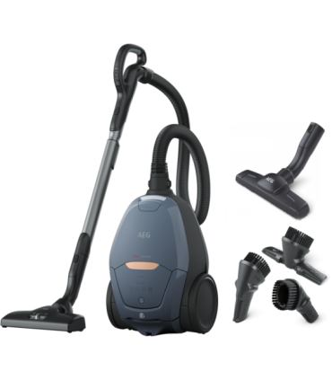 AEG VX82-1-5DB Aspiradora con bolsa VX8 de 600 W y 57 dB(A), Azul denim