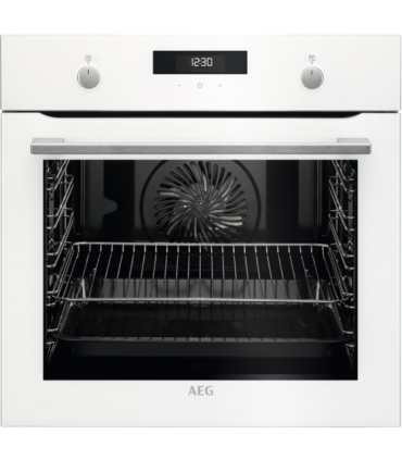 AEG BEK435120W Horno multifunción Serie 6000 SurroundCook con esmalte de fácil limpieza, Blanco