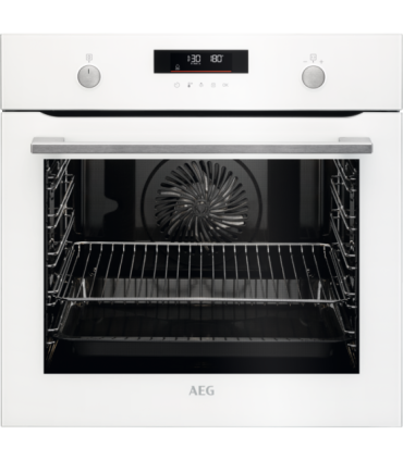 AEG BPS535160W Horno multifunción Serie 6000 SurroundCook con limpieza pirolítica, Blanco