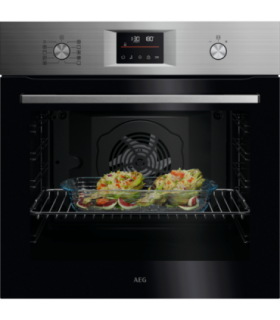 AEG OU5PB40SM Horno multifunción Serie 5000 SurroundCook con limpieza pirolítica, Acero inoxidable antihuellas
