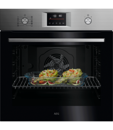 AEG OU5PB40SM Horno multifunción Serie 5000 SurroundCook con limpieza pirolítica, Acero inoxidable antihuellas