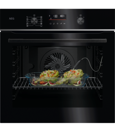 AEG TA5PB531AB Horno multifunción Serie 5000 SurroundCook con SteamBake con limpieza pirolítica, Negro