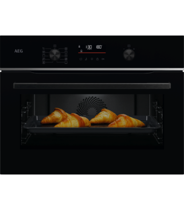 AEG TA5PK401B Horno compacto Serie 5000 SurroundCook con SteamBake con limpieza pirolítica, Negro