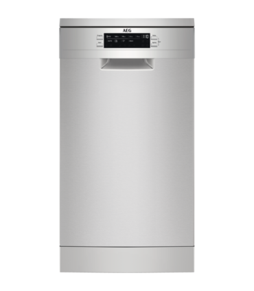 AEG FFB73527ZM Lavavajillas de 45 cm para 10 servicios de Clase D, Acero inoxidable antihuellas