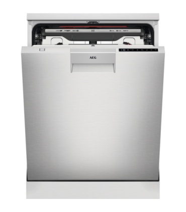 AEG FFB76717PM Lavavajillas de 60 cm para 14 servicios de Clase A, Acero inoxidable antihuellas