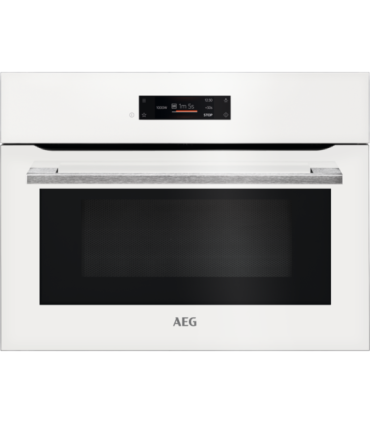 AEG KMK721880W Microondas integrable Serie 6000 con grill y esmalte de fácil limpieza, Blanco