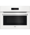 AEG KMK721880W Microondas integrable Serie 6000 con grill y esmalte de fácil limpieza, Blanco