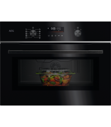 AEG TM5NK401B Microondas integrable Serie 5000 Microondas con esmalte de fácil limpieza, Negro