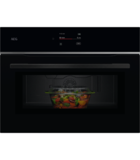 AEG TM7NK721B Microondas integrable Serie 7000 MealAssist con esmalte de fácil limpieza, Negro