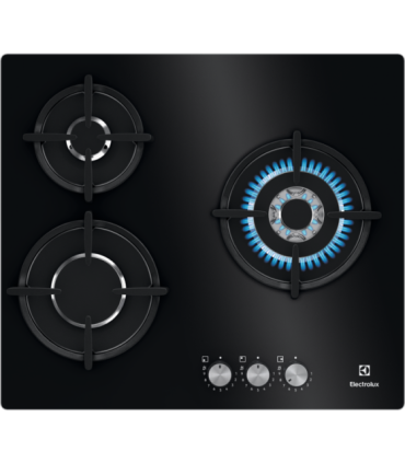 Electrolux KGE6633NOK Placa de gas de 60 cm, Negro
