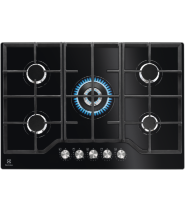 Electrolux KGG75362K Placa de gas de 75 cm, Negro