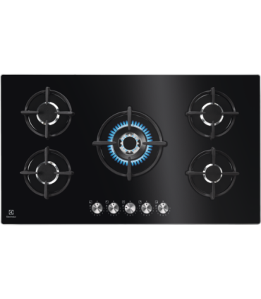 Electrolux KGG95372K Placa de gas de 90 cm, Negro