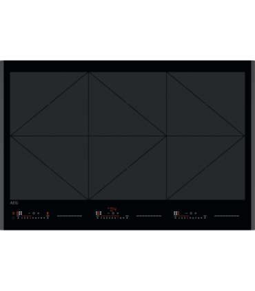 AEG TR84IT00FB Placa de inducción Serie 6000 TotalFlex de 80 cm, Negro