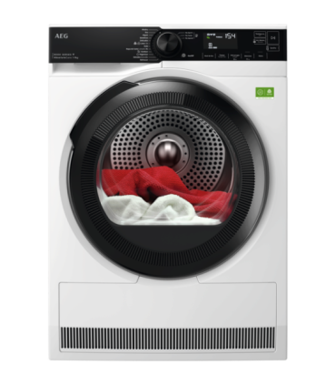 AEG TR839T4PBCP Secadora con Bomba de Calor Serie 8000 AbsoluteCare® de 9 kg, Blanco
