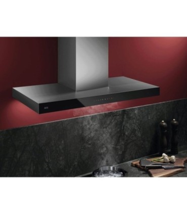 AEG GB67D91HL Campana extractora decorativa Serie 6000 Hob2Hood de 90 cm, Negro