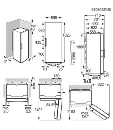 Electrolux LUT6NE28W Congelador vertical de libre instalación de 186 x 60 cm, Blanco