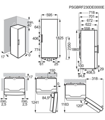 AEG ORK7M391EW Frigorífico de libre instalación de 186 x 60 cm, Blanco