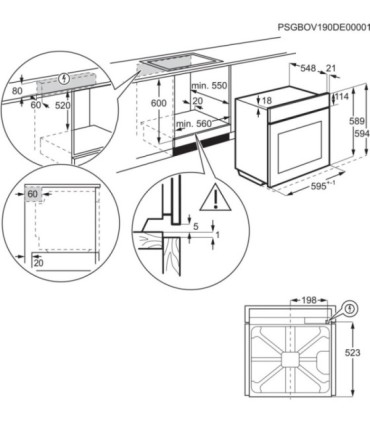 Electrolux EOF3H54X Horno multifunción con esmalte de fácil limpieza, Acero inoxidable antihuellas