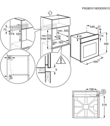 Electrolux EOF4P56X Horno multifunción con limpieza pirolítica, Acero inoxidable antihuellas