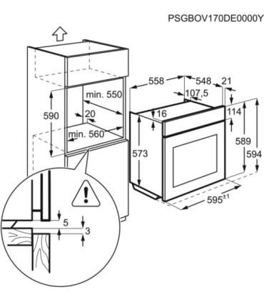 Electrolux EOF6P46VX0 Horno multifunción con limpieza pirolítica, Acero inoxidable antihuellas