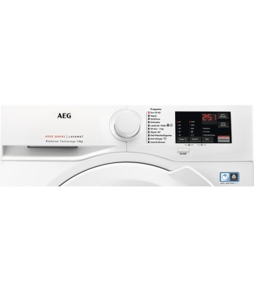 AEG LFA6I8472A Lavadora de libre instalación Serie 6000 ProSense® de 8 kg y 1400 r.p.m., Blanco
