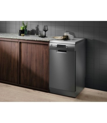 Electrolux ESS42220SX Lavavajillas de 45 cm para 9 servicios de Clase E, Acero inoxidable antihuellas