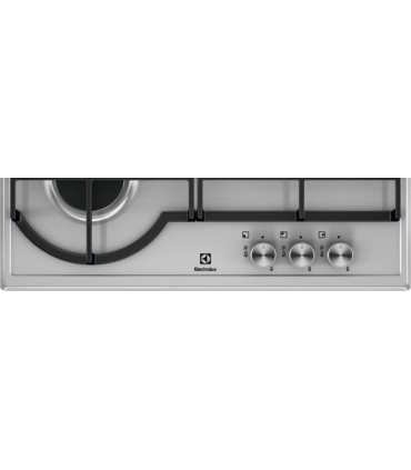 Electrolux EGH6333BOX Placa de gas de 60 cm, Acero inoxidable antihuellas