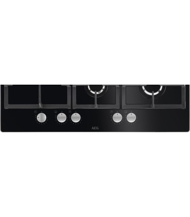 AEG HKB75820NB Placa de gas Serie 6000 Gas on Glass de 75 cm, Negro