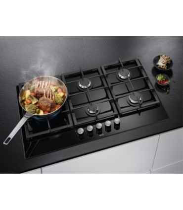 AEG HKB75820NB Placa de gas Serie 6000 Gas on Glass de 75 cm, Negro