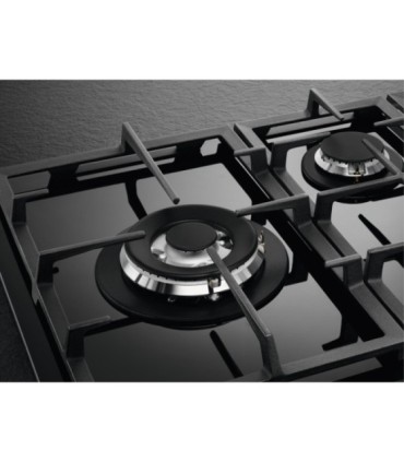 AEG HKB75820NB Placa de gas Serie 6000 Gas on Glass de 75 cm, Negro