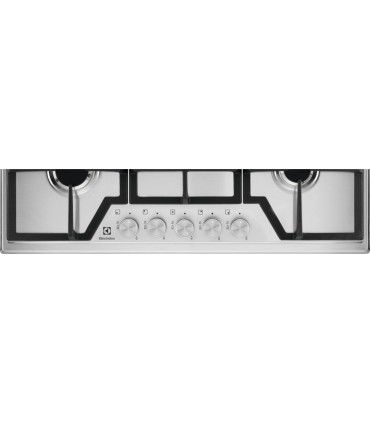Electrolux KGS7536SX Placa de gas de 75 cm, Acero inoxidable antihuellas