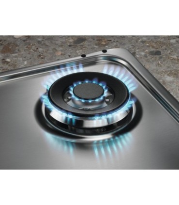 Electrolux KGS7536SX Placa de gas de 75 cm, Acero inoxidable antihuellas