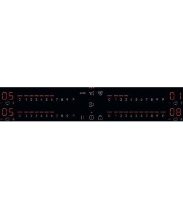 AEG TH84CB03FB Placa de inducción con campana extractora de 80 cm, Negro