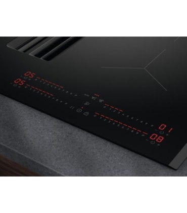 AEG TH84CB03FB Placa de inducción con campana extractora de 80 cm, Negro