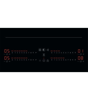 AEG TI84IS00FB Placa de inducción Serie 6000 Flex Bridge de 80 cm, Negro