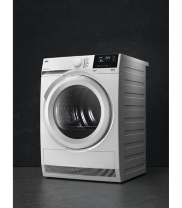 AEG TR818A2PB Secadora con Bomba de Calor Serie 8000 AbsoluteCare® de 8 kg, Blanco