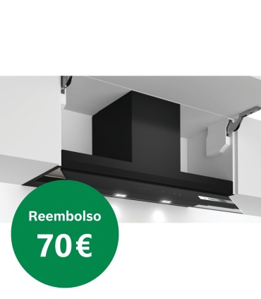 Bosch DBB97AM60 Serie 6, Campana decorativa integrada, 90 cm, Cristal negro
