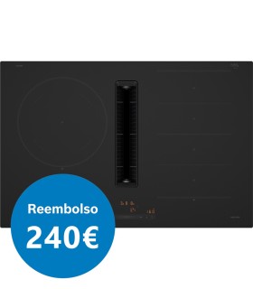 Balay 3EBC989MH Placa de inducción con extractor integrado, 80 cm, Acabado negro mate, sin perfiles