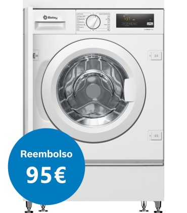 Balay 3TI983B Lavadora totalmente integrable, 8 kg, Blanco