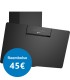 Balay 3BC587GNH Campana decorativa de pared inclinada, 80 cm, Cristal negro